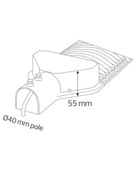 LED-Straßenlaterne ORLANDO-20 20W 6400K Schwarz
