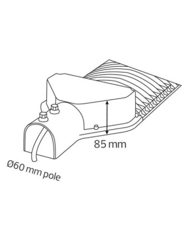 LED Straßenlaterne ORLANDO-200 200W 6400K Schwarz