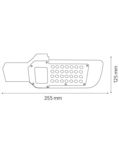 LED-Straßenlaterne ORLANDO-30 30W 6400K Schwarz
