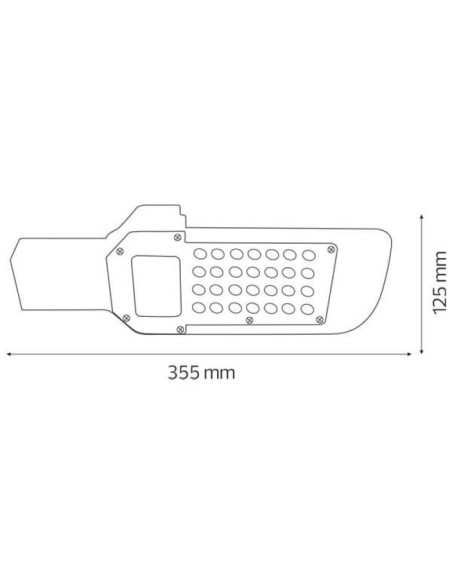 LED-Straßenlaterne ORLANDO-30 30W 6400K Schwarz