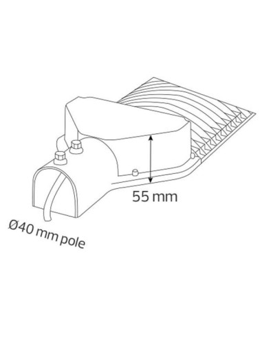 LED-Straßenlaterne ORLANDO-30 30W 6400K Schwarz