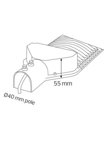 LED-Straßenlaterne ORLANDO-50 50W 6400K Schwarz