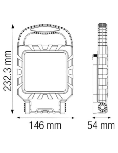 Tragbarer LED-Projektor, faltbar, PROPORT-20, 20 W, 6400 K