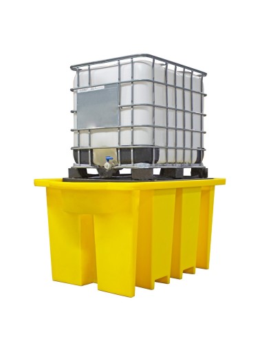 IBC-Auffangpalette inkl. Abfüllbereich & Gitterrost 1125L Wanne