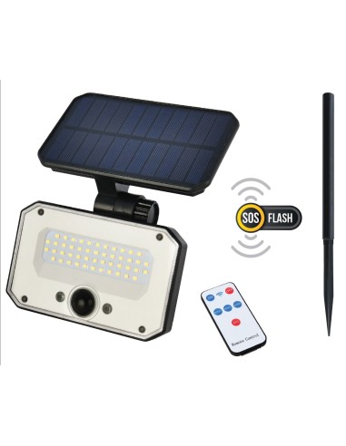 LED Faltbarer Solarprojektor mit PIR-Sensor SPARROW-16 16W 6400K