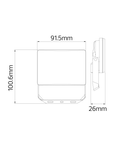 LED Flutlicht-Aussenstrahler PEGASUS-10 10W 6400K Schwarz IP65