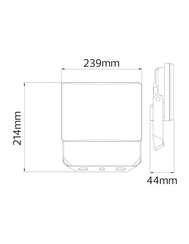LED Flutlicht-Aussenstrahler PEGASUS-100 100W 6400K Schwarz IP65