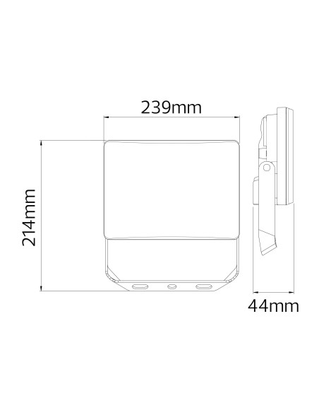 LED Flutlicht-Aussenstrahler PEGASUS-100 100W 6400K Schwarz IP65