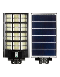 LED Solar Straßenlaterne GRAND/XL-1200 1200W 6400K Schwarz IP65