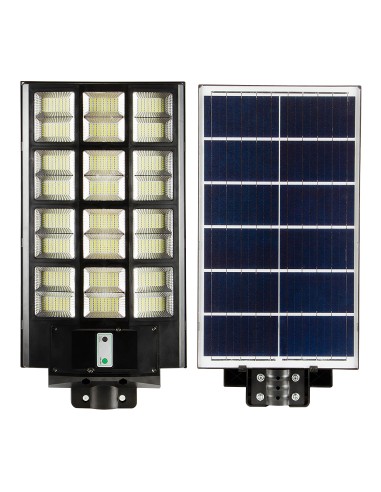 LED Solar Straßenlaterne GRAND/XL-1200 1200W 6400K Schwarz IP65