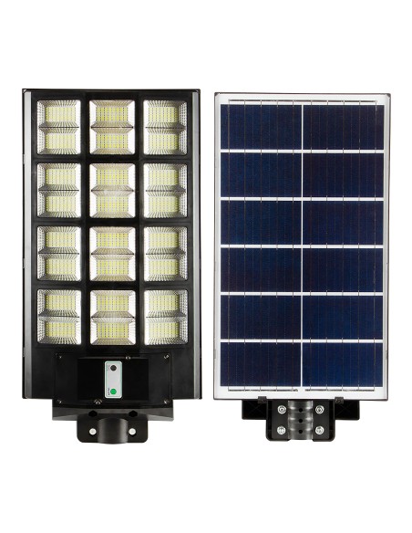 LED Solar Straßenlaterne GRAND/XL-1200 1200W 6400K Schwarz IP65