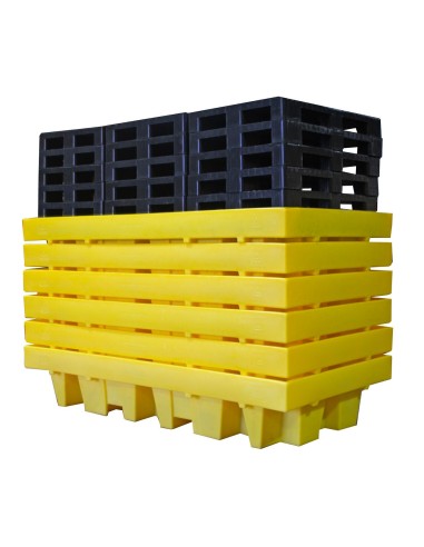 Doppel-IBC-Auffangpalette inkl. Gitterrost 1140L Wanne