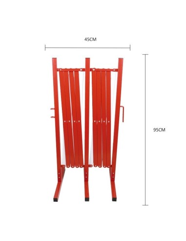 Absperrgitter - Scherengitter aus Stahl rot/weiss