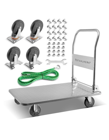 Universal-Plattformwagen klappbar mit 350 kg Tragkraft, rutschhemmender Ladefläche