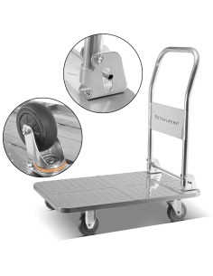 Universal-Plattformwagen klappbar mit 150 kg Tragkraft, rutschhemmender Ladefläche