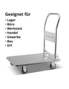 Universal-Plattformwagen klappbar mit 150 kg Tragkraft, rutschhemmender Ladefläche 2