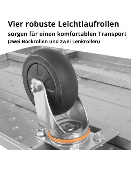 Universal-Plattformwagen klappbar mit 150 kg Tragkraft, rutschhemmender Ladefläche