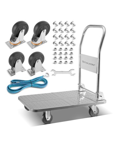 Universal-Plattformwagen klappbar mit 150 kg Tragkraft, rutschhemmender Ladefläche