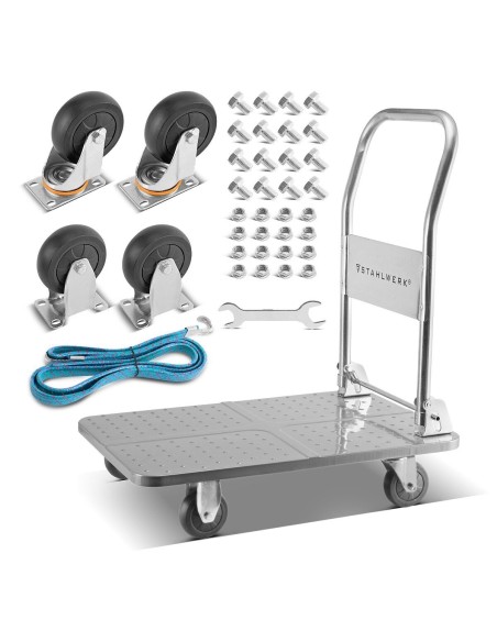 Universal-Plattformwagen klappbar mit 150 kg Tragkraft, rutschhemmender Ladefläche