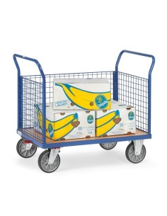 Fetra Dreiwand-Stirnwandwagen mit Stirnwand aus Drahtgitter 2