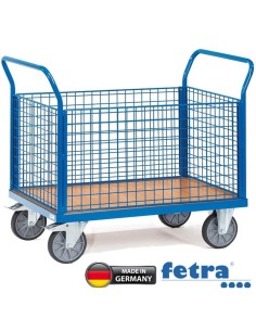 Fetra Vierwand-Stirnwandwagen mit Stirnwand aus Drahtgitter