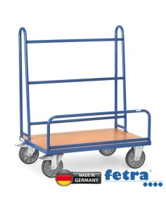 Fetra Plattenwagen mit festen Rohrbügeln Tragkraft 600kg