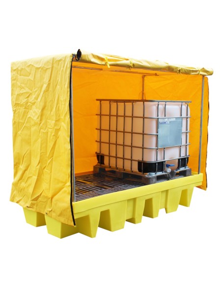 Doppel-IBC Weichabgedeckte Auffangpalette 1140L Wanne