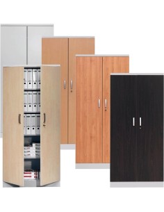 Wolfstahl Büro Stahlschrank - Aktenschrank Lichtgrau abschliessbar 92x42x195cm, aufgebaut