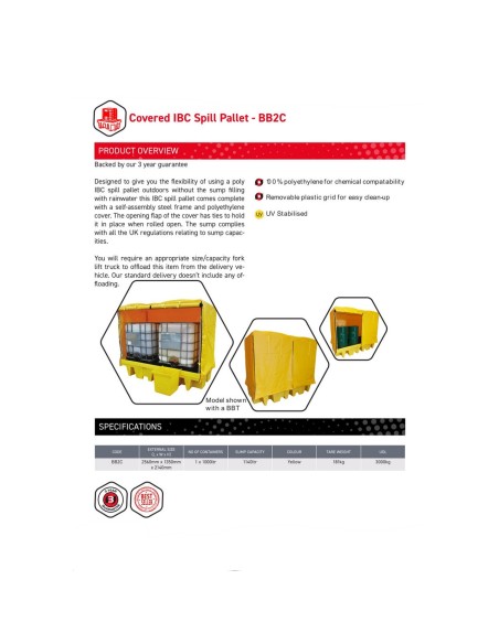 Doppel-IBC Weichabgedeckte Auffangpalette 1140L Wanne