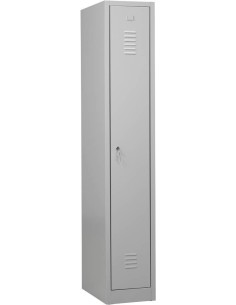 Wolfstahl Garderobenschrank Kleiderspind 1 Schliessfach Zylinderschloss Lichtgrau - Feuerrot - Enzianblau 2