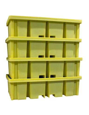 Doppel-IBC-Auffangpalette inkl. Gitterrost 1150L Wanne für Vierwegestapler