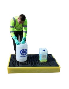 Flachprofil-Auffangboden für 2 Fässer 130L