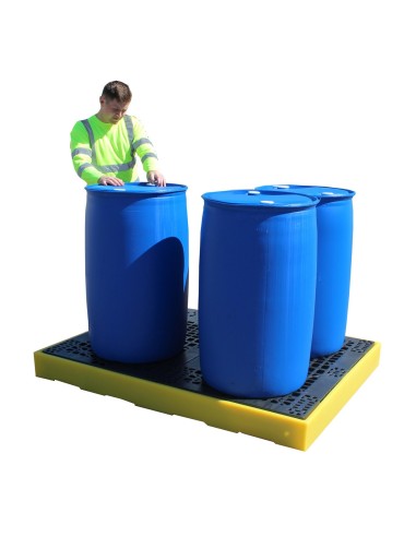 Flachprofil-Auffangboden für 4 Fässer 300L