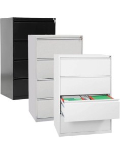 Wolfstahl Hängeregistraturschrank doppelbahnig 4 Schubladen 70 x 62 x 132 cm