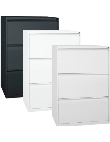 Wolfstahl Hängeregistraturschrank doppelbahnig 3 Schubladen 76 x 62 x 101 cm