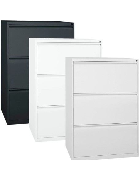 Wolfstahl Hängeregistraturschrank doppelbahnig 3 Schubladen 76 x 62 x 101 cm