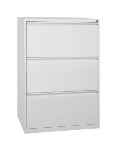 Wolfstahl Hängeregistraturschrank doppelbahnig 3 Schubladen 76 x 62 x 101 cm 2