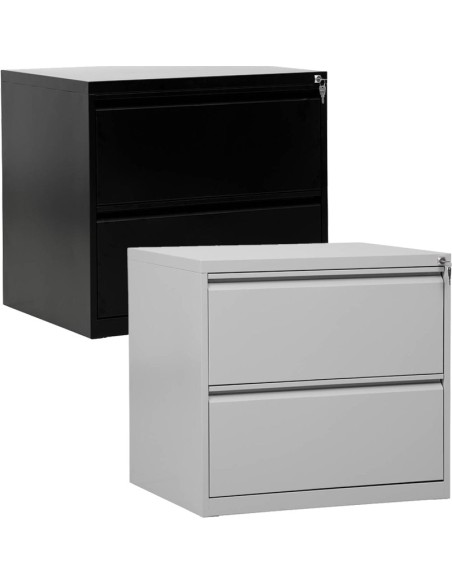 Wolfstahl Hängeregistraturschrank doppelbahnig 2 Schubladen 70 x 62 x 70 cm