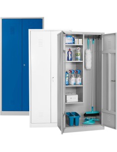 Wolfstahl Putzmittelschrank Stahl abschliessbar 80 x 50 x 180 cm