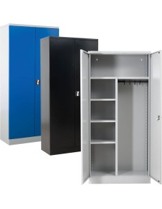 Wolfstahl Putzmittelschrank Stahl abschliessbar 92 x 42 x 195 cm