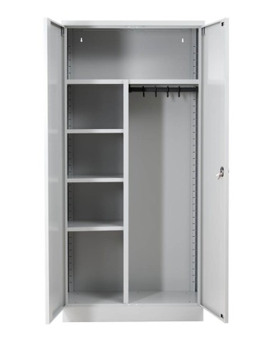 Wolfstahl Putzmittelschrank Stahl abschliessbar 92 x 42 x 195 cm