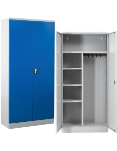 Wolfstahl Putzmittelschrank Stahl abschliessbar 80 x 38 x 180 cm