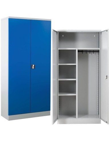 Wolfstahl Putzmittelschrank Stahl abschliessbar 80 x 38 x 180 cm