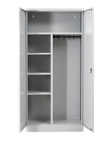 Wolfstahl Putzmittelschrank Stahl abschliessbar 80 x 38 x 180 cm