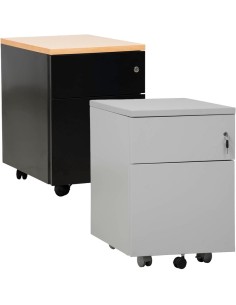 Wolfstahl Rollcontainer Stahl 2 Auszüge abschliessbar 40 x 60 x 62 cm