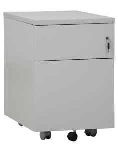 Wolfstahl Rollcontainer Stahl 2 Auszüge abschliessbar 40 x 60 x 62 cm 2