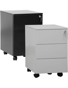 Wolfstahl Rollcontainer Stahl 3 Auszüge abschliessbar 40 x 60 x 61 cm