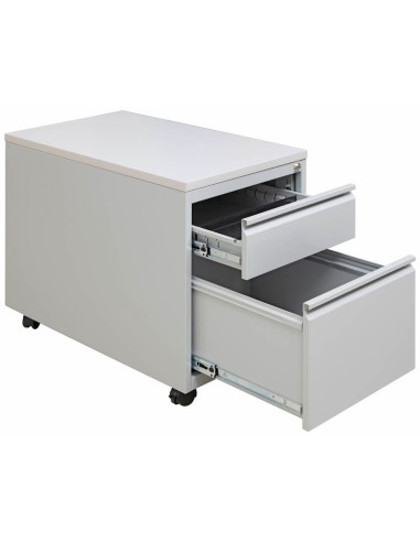 Wolfstahl Rollcontainer Stahl 2 Auszüge abschliessbar 46 x 79 x 62 cm