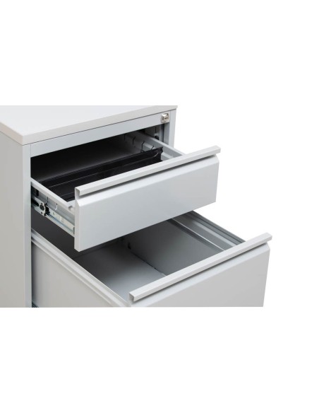 Wolfstahl Rollcontainer Stahl 2 Auszüge abschliessbar 46 x 79 x 62 cm