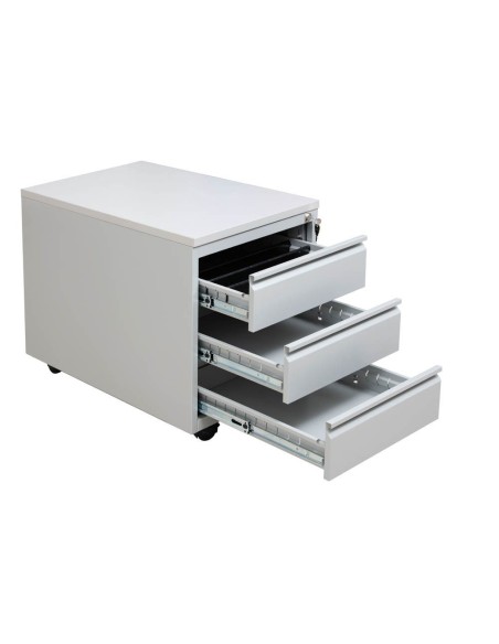 Wolfstahl Rollcontainer Stahl 3 Auszüge abschliessbar 46 x 79 x 62 cm